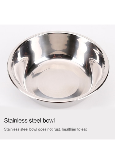 Sones Slow Food Anti-choke Paslanmaz Çelik Çift Kase Pet Kaymaz Kedi Mama Kasesi