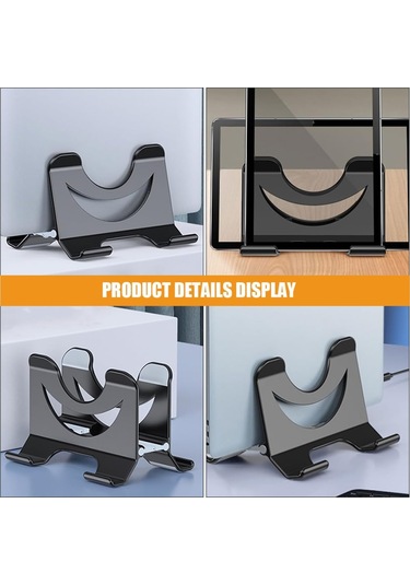 Küçük Dizüstü Bilgisayar Yükseltici Defter Standı Isı Dağılımı Evrensel Masa Tutucu Siyah Rahat Yazma İçin Siyah