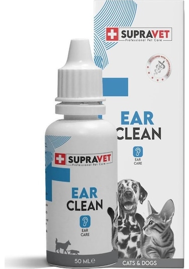 Supravet Ear Clean Kedi Köpek Kulak Temizleme Solüsyonu 50 ML