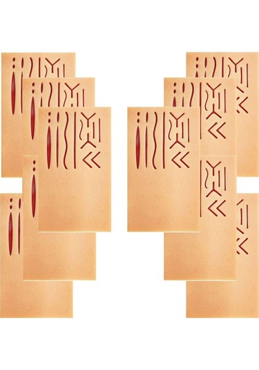 Edulaparoskopi Cerrahi Silikon Sütür Yara Dikiş Pedi Eğitim Matı 10'lu