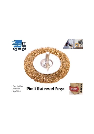 Pimli Daire Tel Fırça Saçaklı 100 Mm