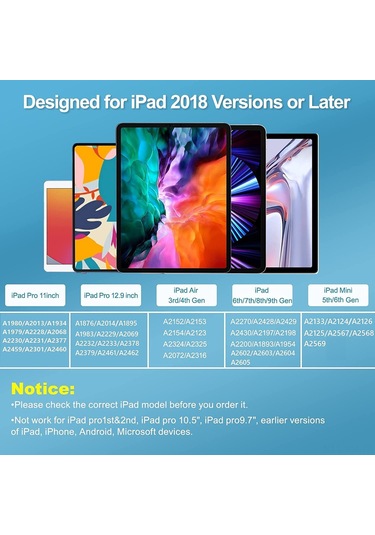 Ximistore9 İpad Uyumlu İçin Manyetik Dürtme Engeli Tilt Basınçlı Elektronik Kalem - Çizim Ve El Yazısı İçin Siyah