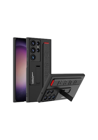 Samsung Galaxy S23 Ultra Kılıf Standlı El Tutmalı Kapak Band