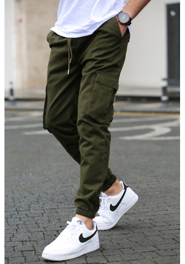 Madmext Erkek Kargo Cep Haki Pantolon 5447-haki Haki