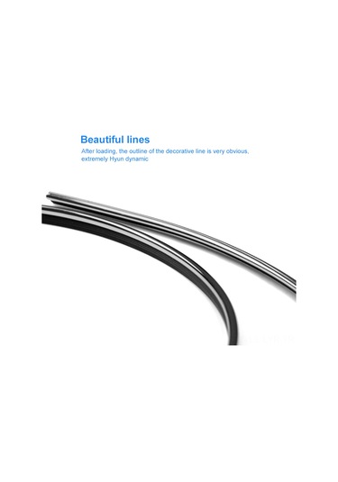 Ranyeek 2 Metre Pvc Araç İç Dekorasyon Çizgisi - Metal Yansıma, Ses Azaltma, Esnek, Kırmızı