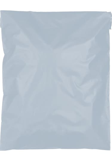 Baskısız Cepli Gri Kargo Poşeti 30x37+5 Cm - 100 Adet
