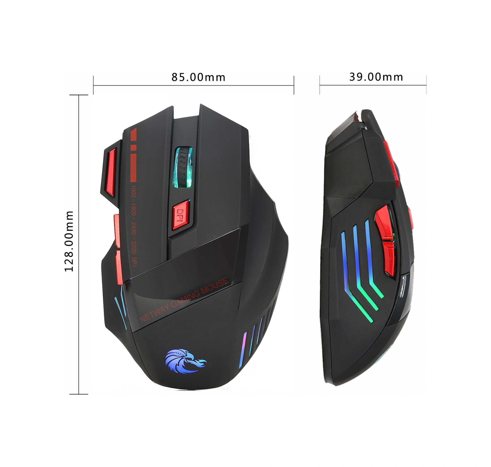 Sones Hxsj A907 7 Tuşlu Renkli Işıklı 7d Kablolu Oyun Faresi Diğer