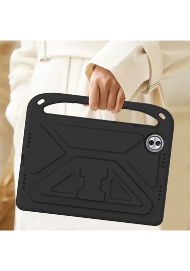 Honor Pad 10 Kılıf El Tutacağı Destek Standı Tablet Eva Kılıfı - Siyah Tablet Kılıfı