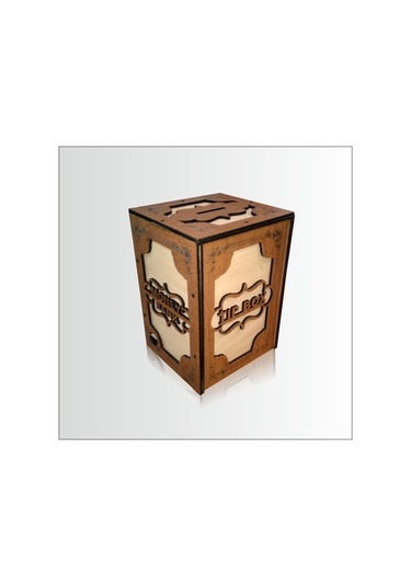 Kilitli Ahşap Bahşiş Kutusu Kumbara Kasa Tipi Tipbox Para Kutusu