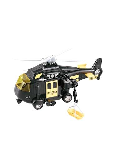 Vardem 1:20 Sürtmeli Sesli Işıklı Helikopter Wy760 Abc Siyah