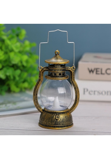Suntek Magideal Fener Led Yağ Lambası Masa Sundurma Kabin Bronz altın Altın - Bronz