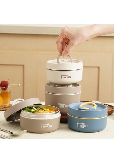 Taşınabilir Yalıtımlı Öğle Yemeği Kutusu Seti Çok Katmanlı Kombine Piknik Öğle Yemeği Kutusu 2 Katmanlı Çok Renkli