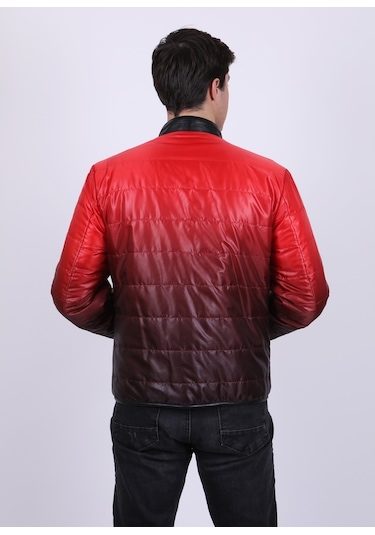 New Zaya Leather Erkek Şişme Sarı Deri Ceket Sarı