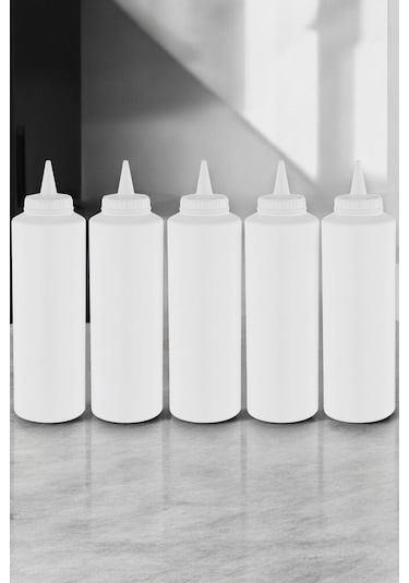 500 Ml. Fişek Sosluk Ketçap Mayonez 10 Adet Şeffaf