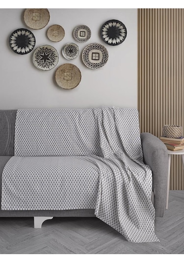 Tek Kişilik Baskılı Pike Koltuk Örtüsü Breeze 180x230 Cm Açık Yeşil