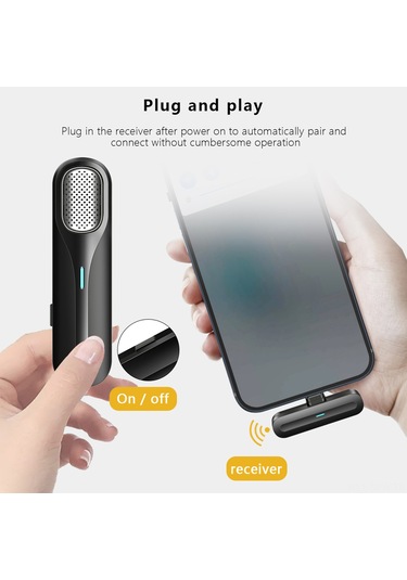 Maiyame Kablosuz Mini Mikrofon - 360 Ses Toplama, Gürültü Azaltma, Type-c Uyumlu, Youtube & Canlı Yayın İçin