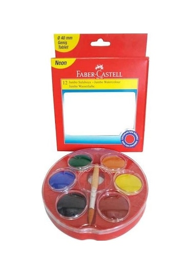 Faber Castell Jumbo Sulu Boya 12 Li Çok Renkli