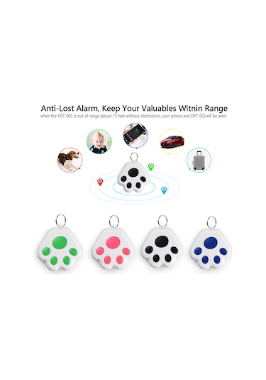 Geeroyoo Mavi Bt 4.0 Akıllı - Anahtar Zinciri, Çocuk/pet Kayıp Engelleme, Telefon Bulucu, Otomatik Fotoğraf Çekimi