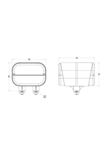 Serko Stop-park-sinyal Lambası Çift Taraflı Td-euro Serisi Traktörler 130 X 136 X 90 Mm