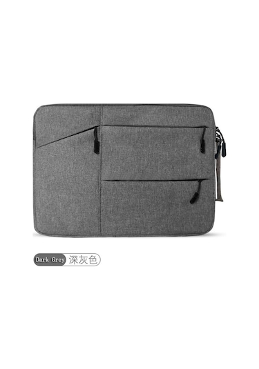 Gubisi Koyu Gri-13,3 İnç Uyumlu-su Geçirmez Laptop Çantası 13 14 15 İnç Kol Taşınabilir Macbook Çantası Air Pro 12 13.3