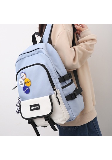 Geniş Kapasiteli Ergonomik Sırt Çantası Lise Ve Üniversite Öğrencileri İçin Şık Ve Dayanıklı Okul Çantası, Seyahat Ve Günlük Kullanım İçin Pratik Tasarım MAvi