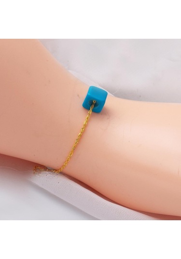 Bilezikci  Burma 14 Ayar Altın Zincir Bileklik BLISS14K20813 Sarı Altın