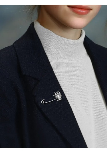 Zolotoj Merkurij Baykuş Pusu Nazarlık Gümüş 925 21491177 Gri