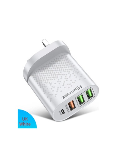 Lovebay 4 Portlu Pd 20w + Qc3.0 Usb C Hızlı Şarj Adaptörü İphone Uyumlu Xiaomi Samsung Huawei Ukdistribütör Garantili