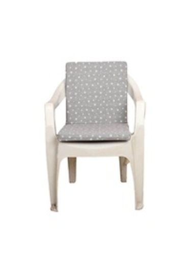 Sandalye Minderi İç Ve Dış Mekan Sırtlıklı Minder 40x40x4cm Gri