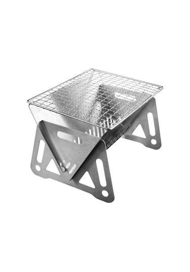 Barbekü Izgara Taşınabilir Paslanmaz Çelik Katlanır Çok Yönlü Açık Barbekü Kamp Seyahat İçin Pişirme Seti