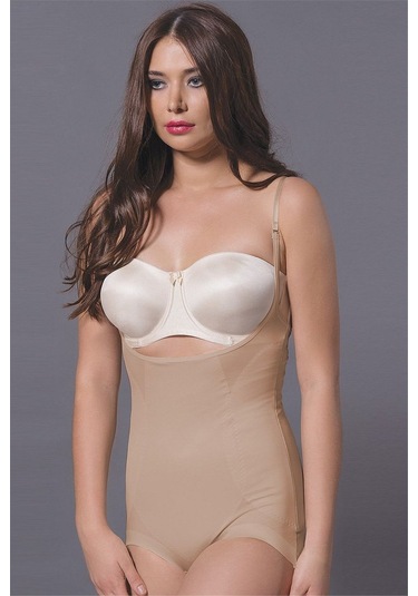 Magic Form Kadın Ten Göğüs Altı Toparlayıcı Body Korse 1553 Ten