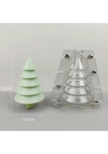 Suntek Plastik Noel Ağacı Mum Kalıbı Aroma Mum Yapımı