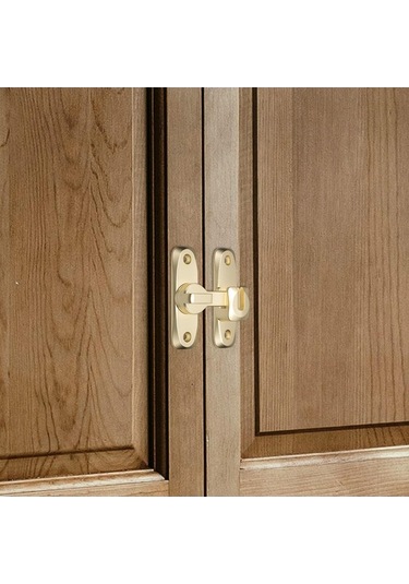 Besthome1 Suntek Ahır Kapı Kilidi Mandalı, Parlak Altın Donanım