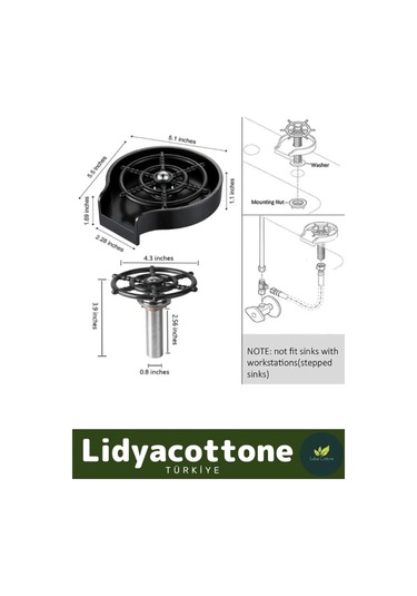 Bulaşık Durulama Bardak Yıkama Aparatı Mutfak Lavaboları İçin Hızlı Kupa Durulama