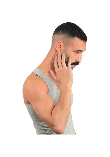 Labalaba Erkek Antik Gümüş Kaplama Ayarlanabilir Bohem Yüzük Gümüş