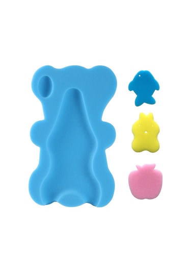 Moveevo Yeni Doğan Bebekler İçin Kalın 5.5 Cm Anti Kayma Sponge Banyo Matı - Hızlı Kargo, Konforlu Ve Dayanıklı Mavi Renk