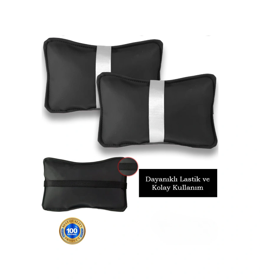 Alfa Romeo Spider 939 2006-2010 Oto Koltuk Beyaz Şerit Boyun Yastığı 2 Adet