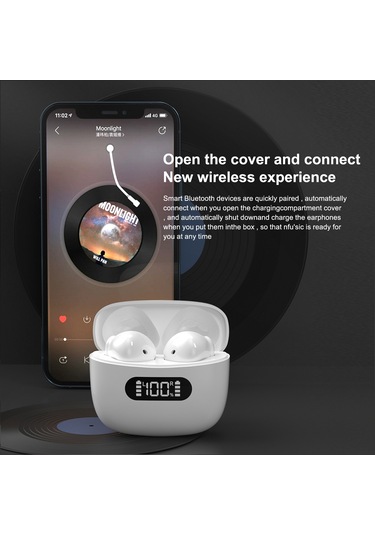 Leezsing Ap28 Pro Beyaz Kablosuz Bt 5.3 Kulaklık, Dokunmatik Kontrol, Su Ve Ter Dayanıklı, 5 Saat Konuşma Süresi, 13mm Hoparlör