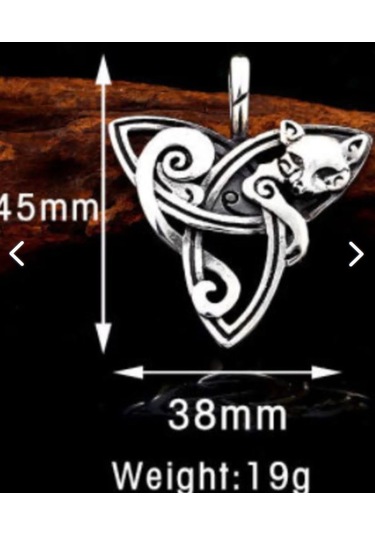 Paslanmaz Çelik Antik Mısır Mitolojik Bastet Kedi Kolye Gümüş