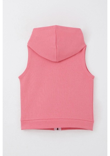 Breeze Kız Çocuk Yelek Kalp & Yazı Nakışlı Fermuarlı 3-8 Yaş, Pembe Pembe