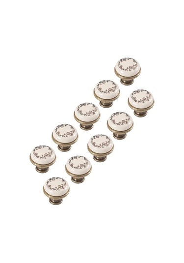 Centr Mebel'noj Furnitury Mutfak Dolapları İçin 10 Adet Bronz-krem Renkli Kulplar 141608431 Bronz Rengi