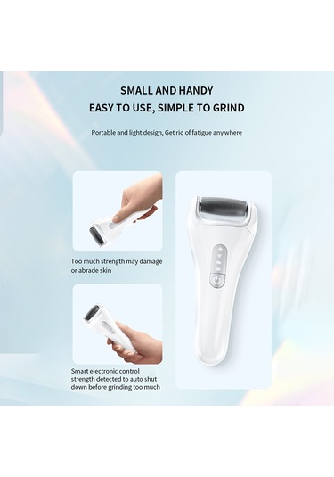 Mjq03 Elektrikli Ayak Nasır Sökücü Ayak Öğütücü 3 Silindir Kafalı Şarj Edilebilir Pedikür Aracı