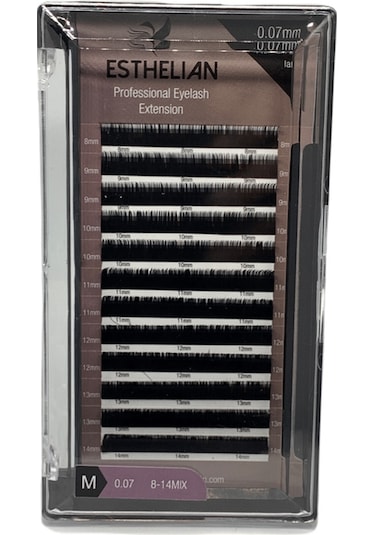 Esthelian İpek Kirpik M Kıvrım 0.07 MM Mix Boy