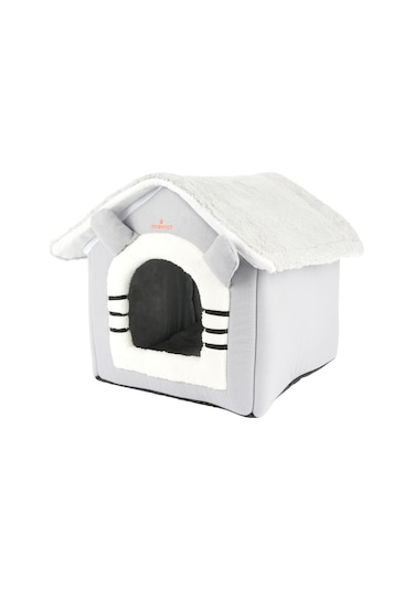 Peluş Kedi Ve Küçük Irk Köpek Evi, Minderli