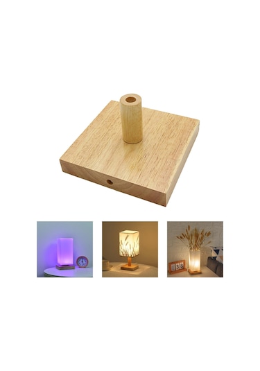 Suntek Ahşap Masa Lambası Tabanı Kullanımı Kolay B Çok Renkli