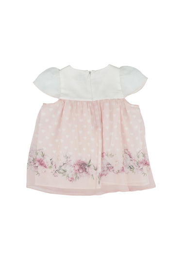 Best Kids Kız Bebek Çiçek Baskılı Şifon Elbise 001
