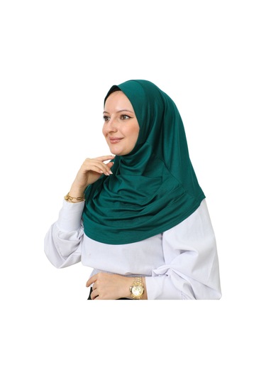 Hazır Giyim Türban Yumuşak Başörtü Şal - Zümrüt Zümrüt
