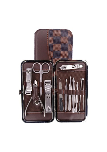 Tırnak Makası Tırnak Bakım Seti Deri Çantalı 12 Parça Set 5060