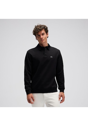 Ellesse Em633-bk Polo Yaka Erkek Sweatshirt - Siyah Siyah