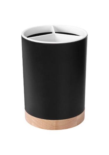 Xurunkeji Kaşık Çatal Bıçak Yemek Çubuğu Süzgeç Kutusu Sofra Takımı Saklama Kutusu Üç Bölmeli Çatal Bıçak Takımı Rafı Mutfak Eşyası Kutusu B Siyah